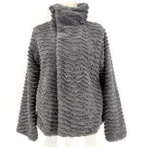 Re do Patagonia Plus Pelage Faux Fur Wrap Jacket Gray Teddy (Small)